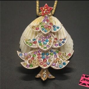 Multicolor Christmas Tree Pendant Necklace